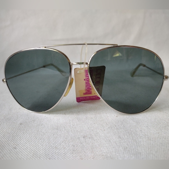 Retro Bonneau USA Silver Frame Aviator Sunglasses NWT EUC! L👀K! - Picture 10 of 15